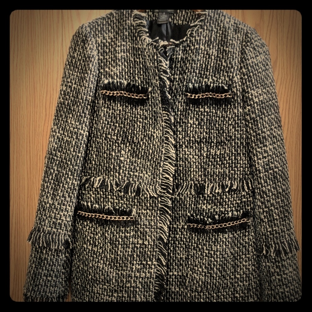 Jacket with fringe details by INC - Size S